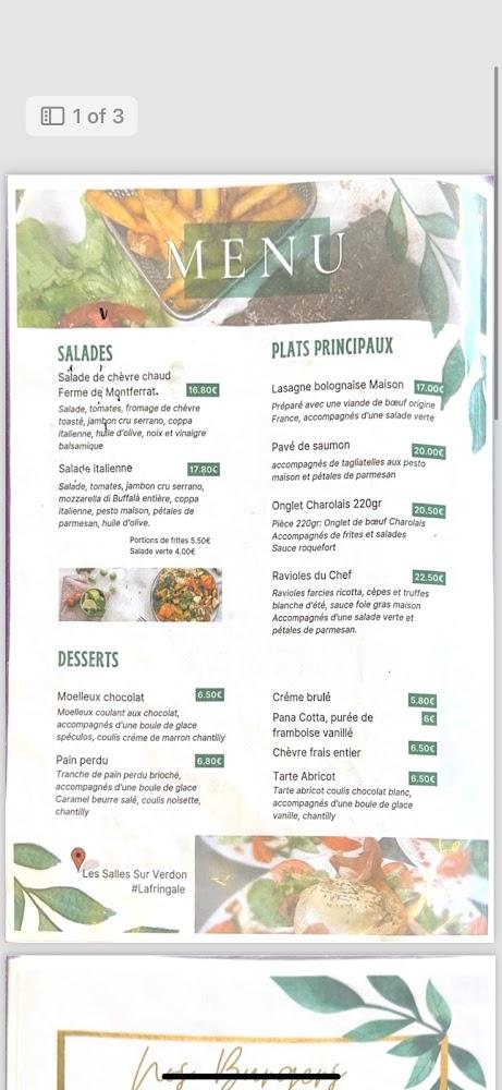 La Fringale - Menu Image 1